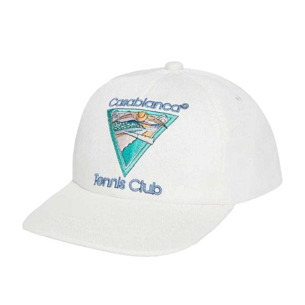 Casablanca Tennis Club Cotton Baseball Cap / Off White